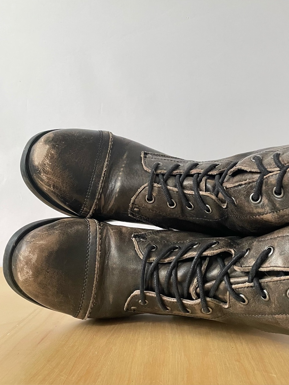 ALDO Lace-up Leather Combat Boots | US 8 - Picture 5 of 11
